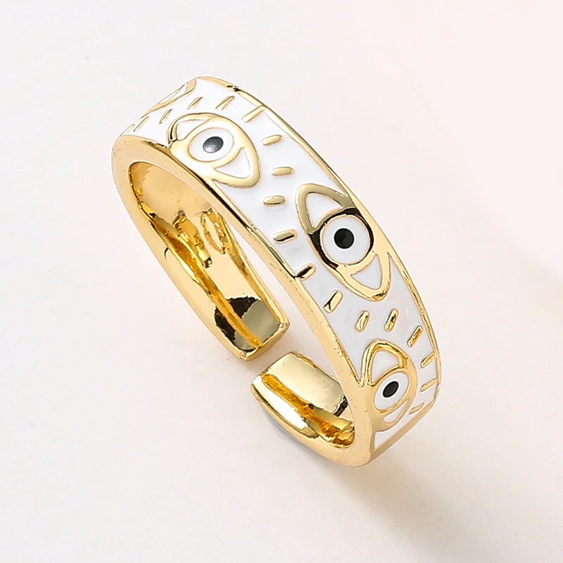Adjustable Evil Eye Rings