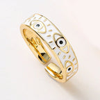 Adjustable Evil Eye Rings