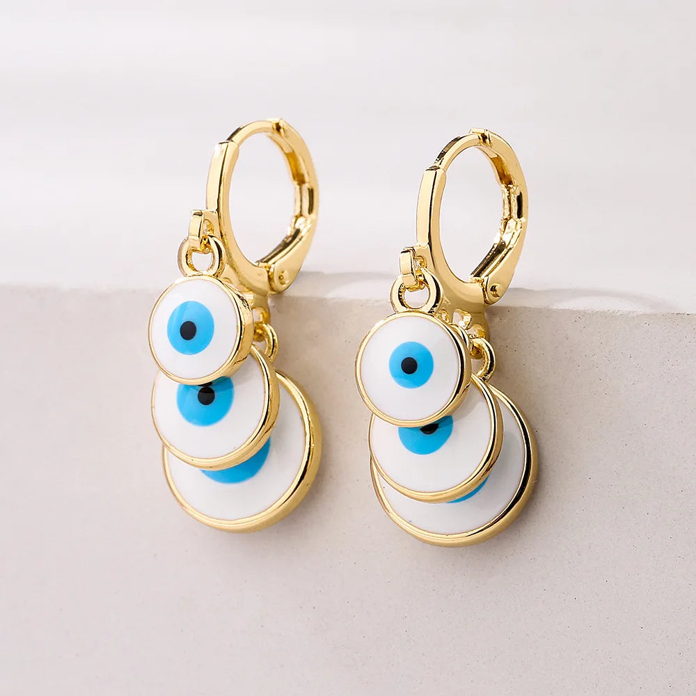 Evil Eye Charm Earrings