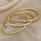 3PC Geometric Bangles