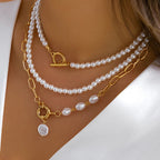 Multi Layer Pearl Necklaces