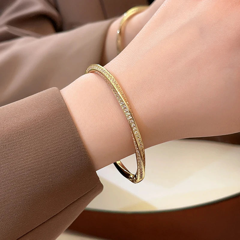 Twisted Crystal Bangle