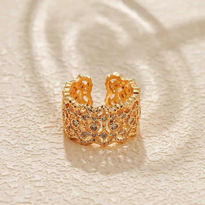 18k Inlaid Sparkle Ring