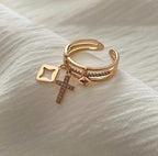 18k Cross Ring
