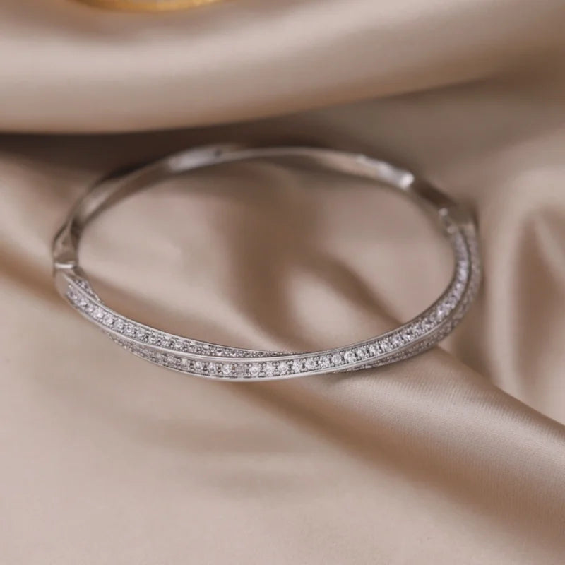 Twisted Crystal Bangle