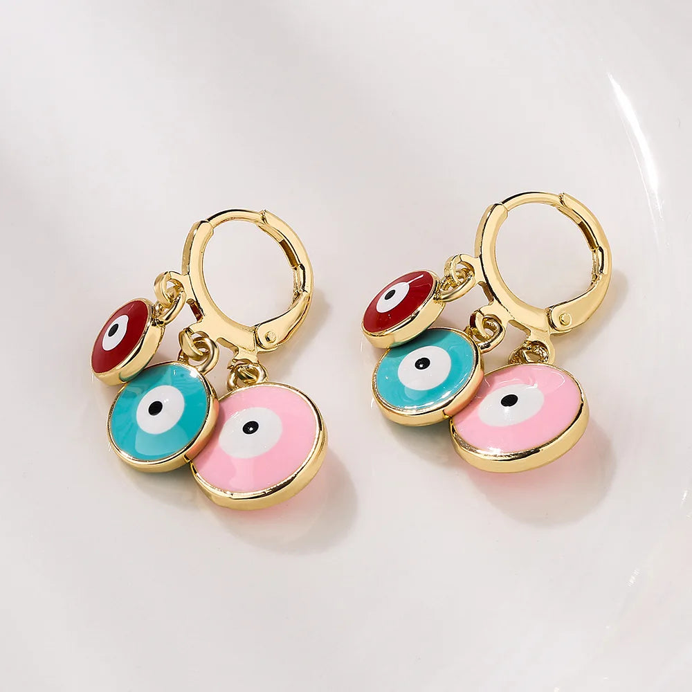 Evil Eye Charm Earrings