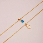 Double Layer Dainty Evil Eye Necklace