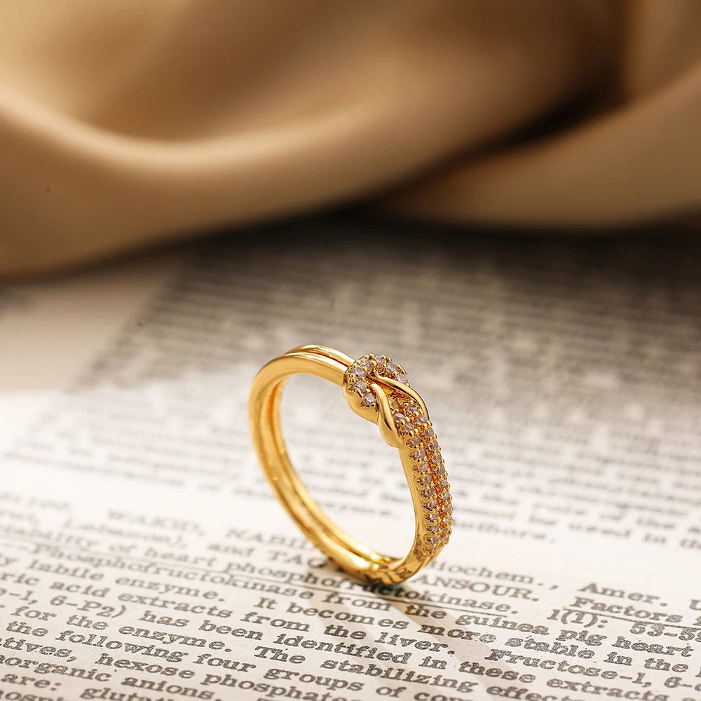 The Love Knot Crystal Ring