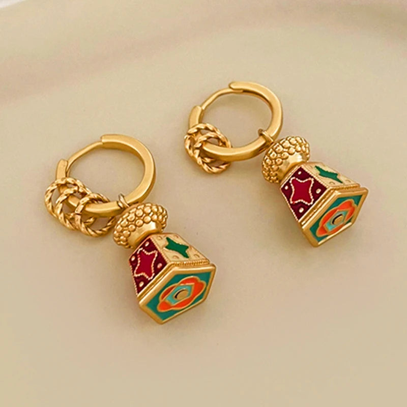 Colorful Vintage Drop Earrings